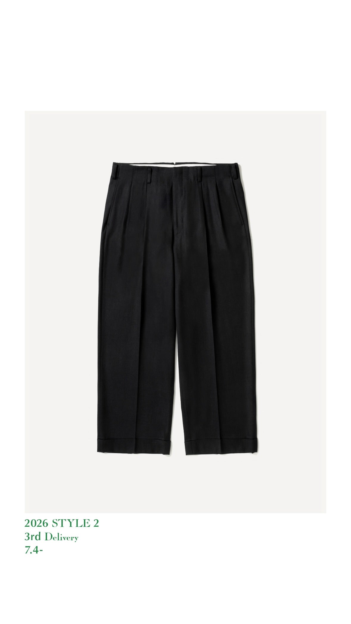 A.PRESSE 26AW Wool Wide Tapered Trousers